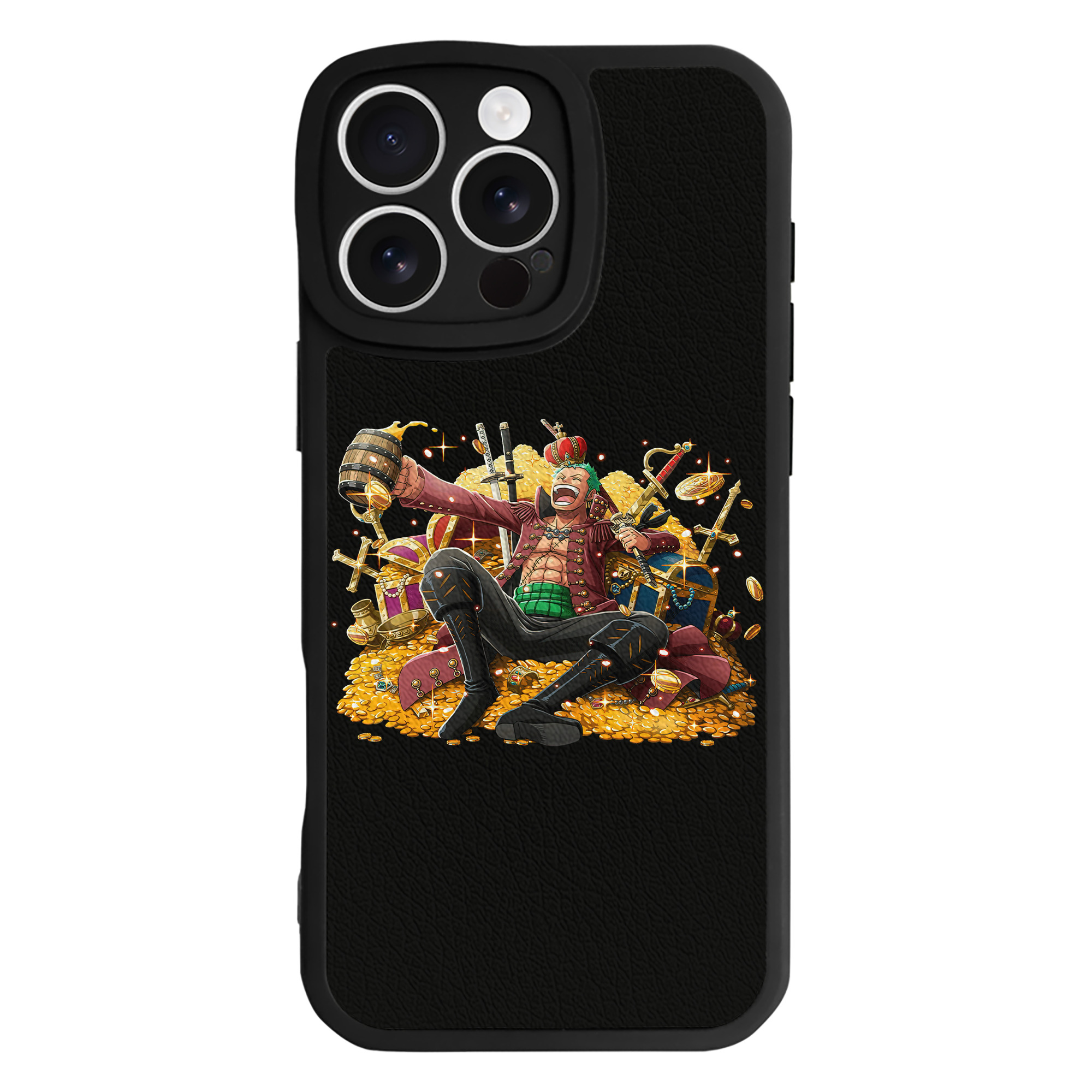 （画像用） ワンピース ロロノア・ゾロ ONE PIECE Roronoa Zoro 【iPhone 16シリーズ対応】シリコンスマホケース（レザー調） 材質：シリコン